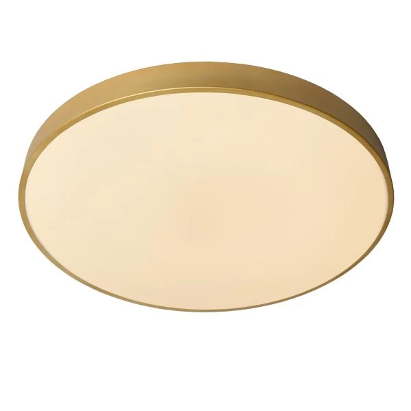 Lucide UNAR - Flush ceiling light - Ø 60 cm - LED Dim. - 1x60W 2700K - 3 StepDim - Matt Gold / Brass - detail 1